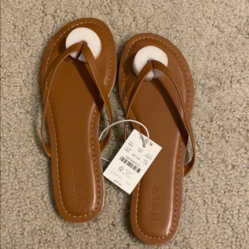 J. Crew flip flops